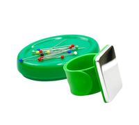 Set di cuscinetti magnetici per spille, set da cucito essenziale, da tavolo e da polso, colore: verde