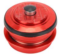 Set di cuscinetti per forcella anteriore da mountain bike, 44 mm, in lega di alluminio senza filettatura, con doppio cuscinetto e guarnizione impermeabile per una sterzata, (Rossa)