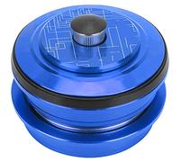 Set di cuscinetti per forcella anteriore da mountain bike, 44 mm, in lega di alluminio senza filettatura, con doppio cuscinetto e guarnizione impermeabile per una sterzata, (Blu)