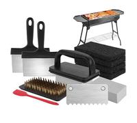 Set di cuscinetti per la pulizia delle piastre, set di restauro Griddle - versatile sgrassatore resistente al calore ergonomico per l'uso in casa, food camion, strutture commerciali e in campeggio