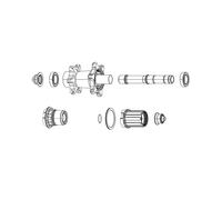 Set di cuscinetti per mozzi ruota anteriore/posteriore Sram Zipp Zr1 Nero