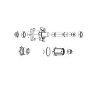 Set di cuscinetti per mozzi ruota anteriore/posteriore Sram Zipp Zr1 Noir