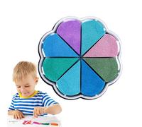 Set di cuscinetti per timbri per bambini, 8 colori, lavabili, per timbri arcobaleno, non tossici, per impronte digitali, progetti di artigianato, scrapbooking, creazione di biglietti, attività di