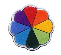 Set di cuscinetti per timbri per bambini, 8 colori, lavabili, per timbri arcobaleno, non tossici, per impronte digitali, progetti di artigianato, scrapbooking, creazione di biglietti, attività di