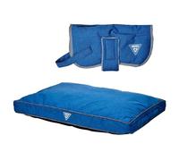 Set di cuscini blu + cappotto 35 cm per animali domestici Hearts&Homies blu