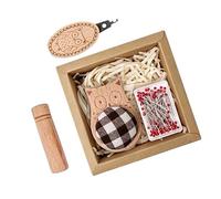 Set di cuscini con aghi - per cucire - Cuscinetto ad ago con base in legno, per trailter, scarpe da cucito, insegnanti di arte, amanti del bricolage, sarto, artisti di fibre, uso
