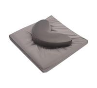 Set di cuscini da meditazione, 80 x 80 cm, quadrati, per yoga, meditazione, con cuscino a forma di cuore, per meditazione, sit-in, yoga, riposo, ecc. (grigio)