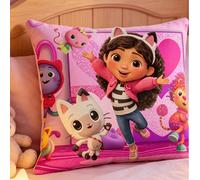 Set di cuscini decorativi a tema Gabby Dollhouse - Peluche reversibile, set di cuscini decorativi carini per camera da letto e divano, regalo di compleanno per bambini Stile 4,Stile 3,Stile 2,Stile 1P