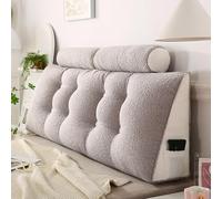 Set di cuscini di supporto ortopedico di lusso: cuscino ergonomico a cuneo, cuscino lombare per colonna vertebrale, schienale, cuscino da lettura triangolare con rotolo per il collo rimovibile e