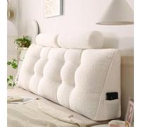 Set di cuscini di supporto ortopedico di lusso: cuscino ergonomico a cuneo, cuscino lombare per colonna vertebrale, schienale, cuscino da lettura triangolare con rotolo rimovibile per il collo e Wa