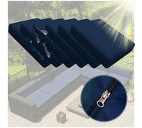 Set di cuscini impermeabili da esterni, confezione da 2/4/6 federe traspiranti per cuscini per patio, divano, ufficio, camera da letto, blu navy, 50 x 55 cm (6 pezzi)