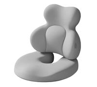 Set di cuscini in memory foam per seduta e supporto lombare, per sedia da ufficio, auto, sedia a rotelle, sollievo dal dolore alla sciatica, alla parte bassa della schiena e al coccige - grigio