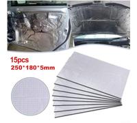 Set di cuscini insonorizzanti per auto, 15 pezzi, per cofano del bagagliaio del veicolo, con materiale resistente al fuoco e a prova di umidità, 250 x 180 x 5 mm