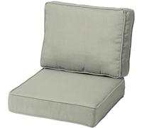Set di cuscini per esterni, cuscini profondi per mobili da giardino, resistenti alle intemperie, 50 x 50 cm, colore grigio, perfetti per rilassarsi e stare all'aria aperta.