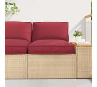 Set di Cuscini per Pallet Tessuto Oxford Crema 80 x 80 x 52 cm