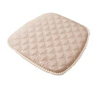 Set Di Cuscini Per Sedie Da Cucina Di 1 Pezzi, 17,7" X 16,9" Imbottito Antiscivolo Con Rivestimento Rimovibile E Lacci, Cuscino Del Sedile in Memory Foam A Forma Di U, Beige