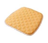 Set Di Cuscini Per Sedie Da Cucina Di 1 Pezzi, 17,7" X 16,9" Imbottito Antiscivolo Con Rivestimento Rimovibile E Lacci, Cuscino Del Sedile in Memory Foam A Forma Di U, Giallo