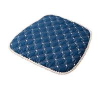 Set Di Cuscini Per Sedie Da Cucina Di 1 Pezzi, 17,7" X 16,9" Imbottito Antiscivolo Con Rivestimento Rimovibile E Lacci, Cuscino Del Sedile in Memory Foam A Forma Di U, Blu Navy