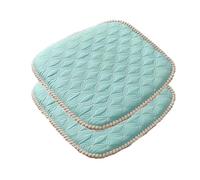 Set Di Cuscini Per Sedie Da Cucina Di 2 Pezzi, 17,7" X 16,9" Imbottito Antiscivolo Con Rivestimento Rimovibile E Lacci, Cuscino Del Sedile in Memory Foam A Forma Di U, Verde