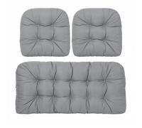 Set di cuscini per sedie da giardino, impermeabili, 3 pezzi, cuscini di ricambio per sedie e schienali, per mobili in rattan, altalena e panca da patio, resistenti alle intemperie