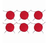 Set di Cuscini per Sedie Rotondi da 2/4/6, Cuscini per Sedie da Esterno per Interni con Lacci, Cuscini per Sedie Rotondi per Interni Giardino da Pranzo Bistrot Patio Ufficio Caffetteria A-05,30cm-6pcs