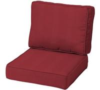 Set di cuscini profondi per mobili da giardino, resistenti alle intemperie, 60 x 60 cm, colore rosso, comfort e stile per il tuo spazio all'aperto