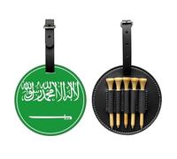 Set Di Custodie Per Tee Da Golf Stampe Originali Bandiera Dell'Arabia Saudita Con 5 Tee Legno Per L'Organizzazione Dell'Allenamento Dei Golfisti Regalo Divertente Per Golfisti Marito Fidanzato Papà