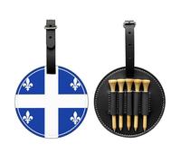 Set Di Custodie Per Tee Da Golf Stampe Originali Della Bandiera Della Provincia Del Quebec Con 5 Tee In Legno Per Organizzatore Di Allenamento Per Golfisti Regalo Per Golfisti Marito Fidanzato Papà