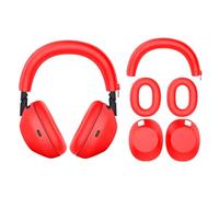 Set di Custodie Protettive per Sony WH-1000XM6 Cuffie, Cuffie Copertura Protettiva in Silicone, Padiglioni Auricolari Copertura, Cuscini ad Archetto Protezione Accessori (Set 3 pezzi rosso)