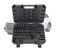 Set Di Da 9,5 Mm,Set Profondo E Standard 47 Pezzi Con Cricchetto | Kit Con Metrici E Chiave A Cricchetto A 72 Denti Per Impianti Domestici Moto Lavori