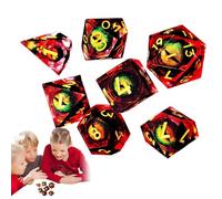 set di da gioco di ruolo, da gioco di ruolo - Gioco da tavolo portatile con piccoli 7X | per giochi di poliedrici piccoli per giocatori di uomini e donne