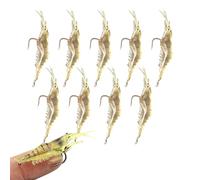 Set di da - Robuste bioniche morbide, da bagno con amo per gamberetti | Set completo per la d'acqua per pesce persico, trota, luccio, lucioperca, acqua salata, cast