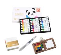 Set Di Da Viaggio, Set Di Pennelli Da Pittura Per Viaggio - Pratico Set Di Acquarello Creativo | Set Di Acquarello Portatile, Forniture Per Pittura Compatte A