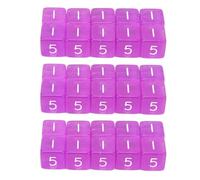 Set di dadi a 6 a 6 da faccia a 6 lati colorati trasparenti per l'educazione dei giochi (Viola)