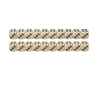 Set di dadi a sei lati da 20 pezzi a grano perle bianche punti da 16 mm da dadi compatti per giochi da tavolo insegnamento matematico materiale plastico durevole