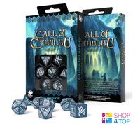 Set Di Dadi Call Of Cthulhu Abyssale E Bianco Giochi Di Ruolo Q-Workshop Nuovo