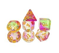 Set di dadi colorati - 7 mini cubi | cubi divertenti multifunzione | Cube Roleplaying Games shadwrun , morire per riunioni, eventi, festival, vacanze