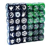 Set di dadi contatori MTG, 36 pezzi, 12 mm, 1/+1 contatori, statistiche di creature sfuse, gettoni Buff (multicolori)