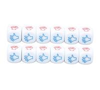 Set di dadi da gioco bianchi da 12 pezzi Set di dadi da 6 lati squisito da 20 mm Set di dadi laterali squisiti per giochi da tavolo Intrattenimento per la famiglia Plastica