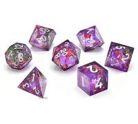 SET DI DADI DA GIOCO GLASSSTAFF CritStones Liquid Core Dice Sogno dell'Erborista (7)