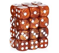 Set di dadi da gioco in acrilico, 24 pezzi, per gioco da tavolo e TRPG, marmorizzati a sei lati con angoli arrotondati