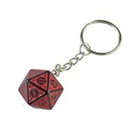 set di dadi Dadi grandi D20 neri Portachiavi da gioco adatti for forniture for giochi da tavolo fai da te for feste in club dadi colorati(Red)