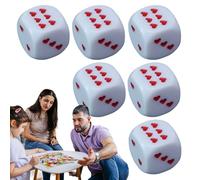 Set di dadi - Dadi in acrilico per classe a punti a forma di cuore, 6 pezzi, giocattoli portatili per viaggi, collezione casa, scuola