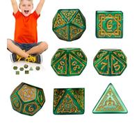Set Di Dadi - Dadi Poliedrici | Gioco Da Tavolo Art Di Lancio Acrilico, Durabble Home Bar Dorm Usa Colori Vibranti Set Completo Con Scatola Di Archiviazione Magnetica Portatile Per Attività Di Gruppo