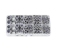 Set di dadi di bloccaggio in acciaio inossidabile da 230 pezzi/scatola, inserti in nylon esagonali M3 M4 M5 M6 M8, esagonali, autobloccanti