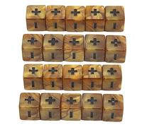 Set di dadi di calcolo per operazioni matematiche incisi più segno meno dadi giocattolo educativo per insegnamento della matematica infantile in materiale plastico 20 pezzi 16 mm (Gradiente dorato)