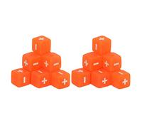 Set di dadi di funzionamento matematica 20pcs 16 mm di calcolo compatto dadi con simboli incisi per l'insegnamento in classe e l'apprendimento a casa materiale plastico (Arancia)