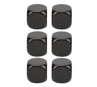 Set di dadi di grandi dimensioni Dadi da gioco con superficie liscia ad angolo tondo per giochi da tavolo Insegnamento digitale in materiale plastico 6 pezzi 3x3x3 cm (Nera)