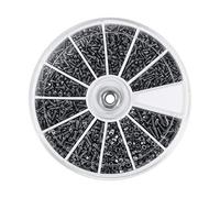 Set di Dadi e Bulloni, 600Pz 12 Tipi di Piccole Viti Bulloni Assortimento in Acciaio Inox per Orologi Bicchieri M1 M1,2 M1,4 M1,6, Filettatura Piena, Finitura Semplice, per Occhiali e Orologi Riparare