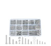 Set Di Dadi E Bulloni In Acciaio Al Carbonio Da 720 Pezzi, Viti A Testa Tonda Con Croce Zincata, Dadi A Disco, Kit Combinato In Scatola